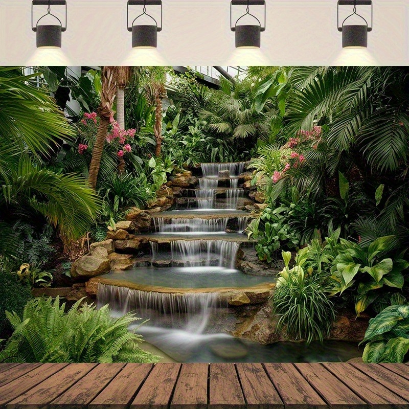 Spa Wellness Nature - Şelale Bahçesi Gobleni Yemyeşil Tropikal Bitkiler