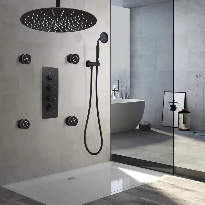 Spa & Wellness Hotel Diamond Ustroń - 4 Parçalı Mat Siyah Seramik Ayarlanabilir