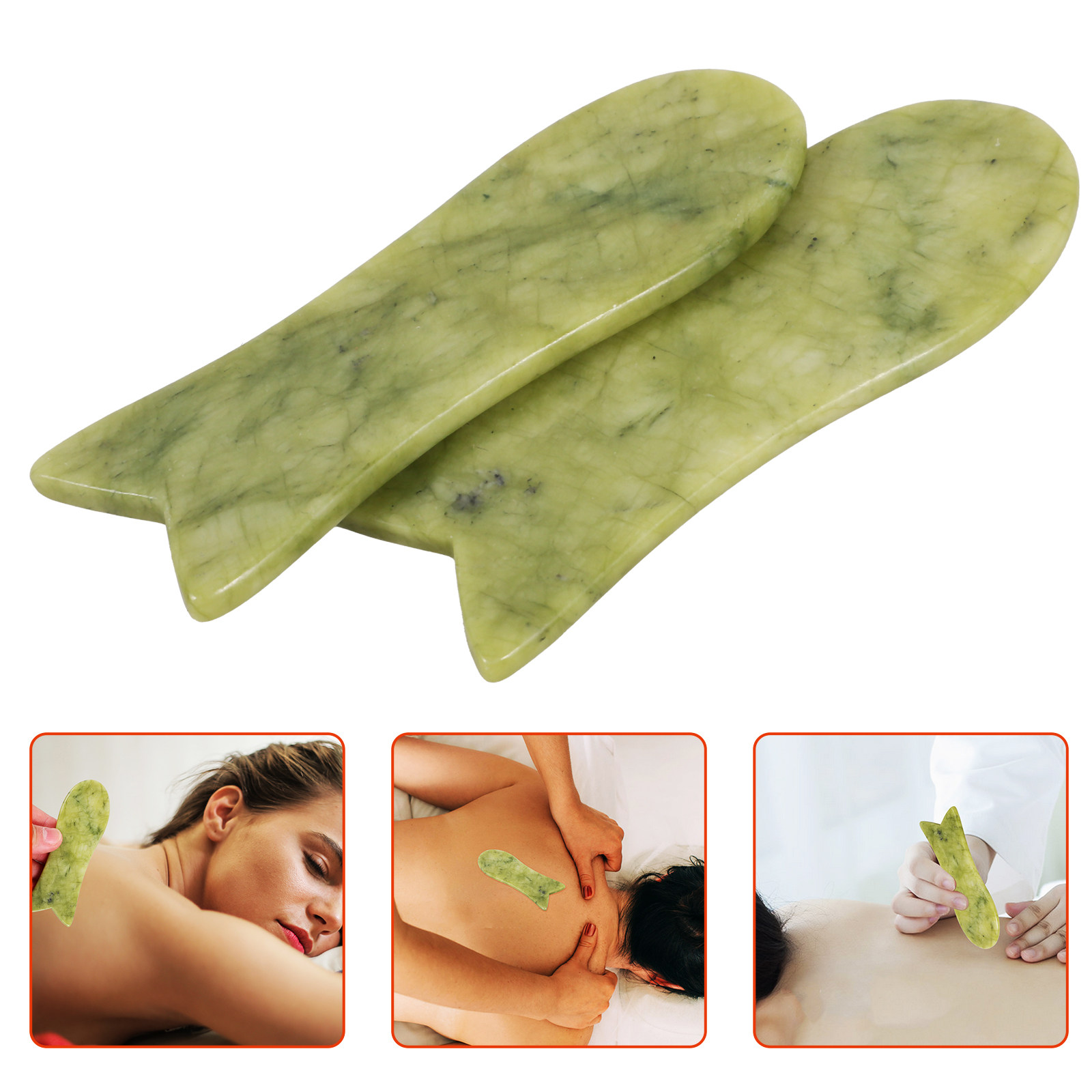 Relax - Spa & Wellness - 2 adet doğal yeşim Gua Sha
